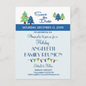 ホリデーファミリー懇親会、パーティー、イベント日付を保存 案内ポストカード (正面)