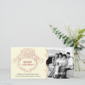 ホリデーフィリグリー装飾フォトカード シーズンカード (スタンド正面)