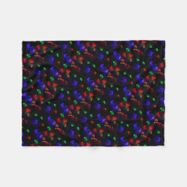 ホリデーフェスティバルクリスマスフェアリーライト冬の雪 フリースブランケット