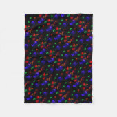 ホリデーフェスティバルクリスマスフェアリーライト冬の雪 フリースブランケット (正面)