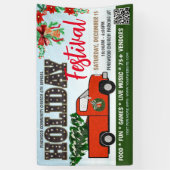 ホリデーフェスティバルバナー 横断幕 (縦)