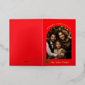 ホリデーフォイルフォトカード 箔シーズンカード (外側レイダウン)