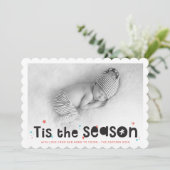 ホリデーフォトおもしろいタイポグラフィこのシーズン引用文 シーズンカード (スタンド正面)