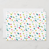 ホリデーフォトおもしろいファララはっきりしたクリエイティブカラフル シーズンカード (裏面)