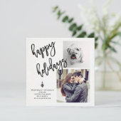 ホリデーフォトとタイポグラフィオンウォーター色紙 シーズンカード (スタンド正面)