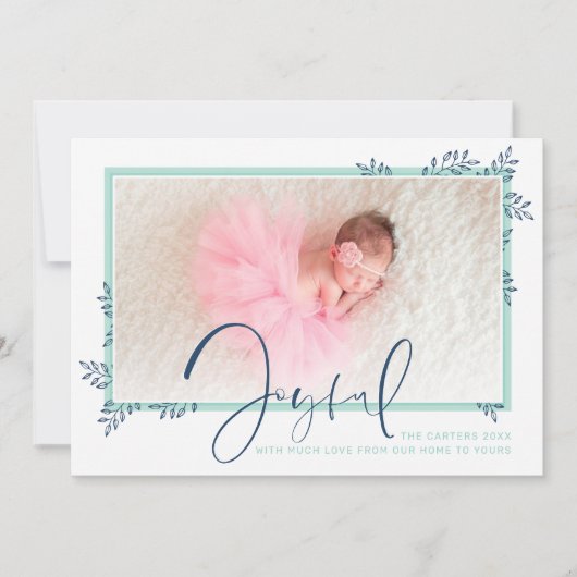 ホリデーフォトエレガントベビー植物造幣局 シーズンカード (正面)