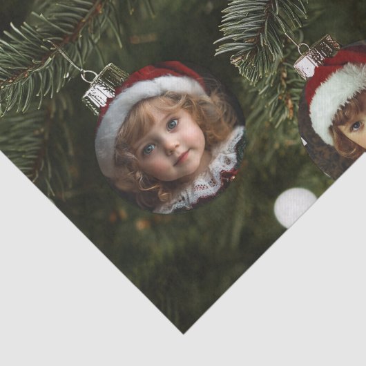 ホリデーフォトオーナメントカスタムクリスマスツリー 薄葉紙 (詳細)