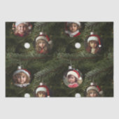 ホリデーフォトオーナメントカスタムクリスマスツリー 薄葉紙 (正面)