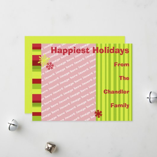 ホリデーフォトカードテンプレート シーズンカード (正面/裏面インサイチュ)