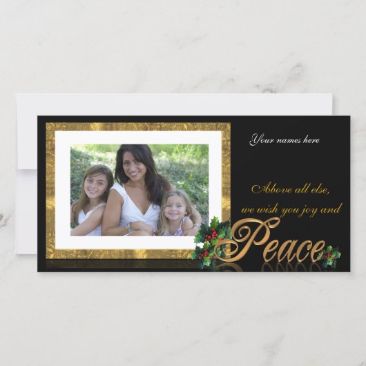 ホリデーフォトカード平和 シーズンカード (正面)