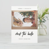 ホリデーフォトカード |チャルモダンクボードのクリスマス シーズンカード (スタンド正面)