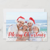 ホリデーフォトカード – ビーチメリークリスマス シーズンカード (正面)