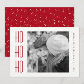 ホリデーフォトカード |ミニマルレシンプルッドクリスマス シーズンカード (正面/裏面)