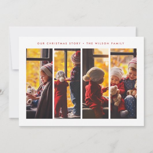 ホリデーフォトカード |モダン シーズンカード (正面)