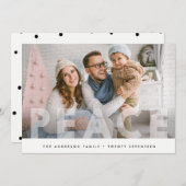 ホリデーフォトカード |平和ドッミニマルトクリスマス シーズンカード (正面/裏面)