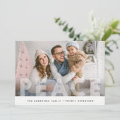 ホリデーフォトカード |平和ドッミニマルトクリスマス シーズンカード (スタンド正面)