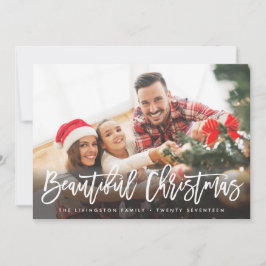 ホリデーフォトカード |美しモダンいクリスマス シーズンカード