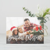 ホリデーフォトカード |美しモダンいクリスマス シーズンカード (スタンド正面)