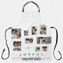 ホリデーフォトコラージュモダンうれしそうなクリスマス エプロン