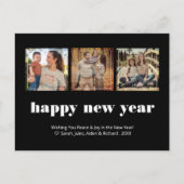 ホリデーフォトコラージュモダン シーズンポストカード (正面)