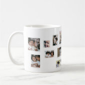 ホリデーフォトコラージュ楽モダンしい瞬間 コーヒーマグカップ (左)