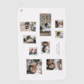 ホリデーフォトコラージュ楽モダンしい瞬間 ゴルフタオル (正面)