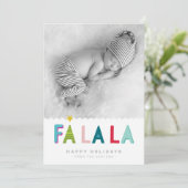 ホリデーフォトファラブライトはっきりしたカラフル引用文 案内状 (スタンド正面)