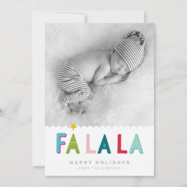 ホリデーフォトファラブライトはっきりしたカラフル引用文 案内状