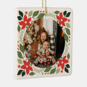 ホリデーフォトポインセティアセラミックオーナメント セラミックオーナメント (右)