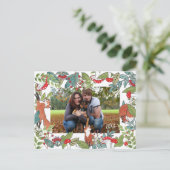 ホリデーフォトポストカードキツネウッドランドデザイン シーズンポストカード (スタンド正面)