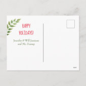 ホリデーフォトポストカードキツネウッドランドデザイン シーズンポストカード (裏面)