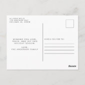 ホリデーフォトポストカード |クリスマモダンス ポストカード (裏面)