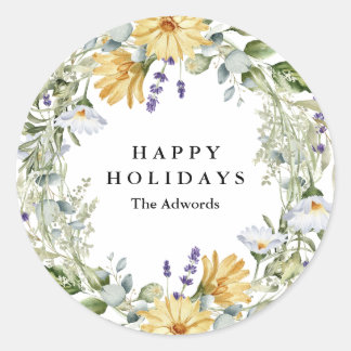 ホリデーフォレストステッカー ラウンドシール