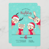 ホリデーフォレストフレンズ招待状 招待状 (正面/裏面)