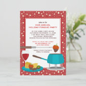 ホリデーフォンデュパーティの招待状 招待状 (スタンド正面)