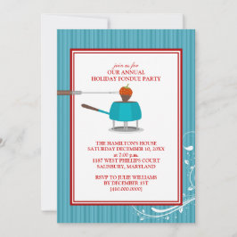 ホリデーフォンデュパーティの招待状 招待状