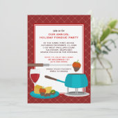 ホリデーフォンデュパーティの招待状 招待状 (スタンド正面)