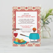 ホリデーフォンデュパーティの招待状 招待状 (スタンド正面)