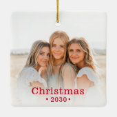 ホリデーフモダンァミリーフォトセラミックスオーナメント セラミックオーナメント (裏面)