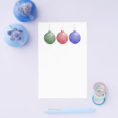 ホリデーフライヤー – クリスマスオーナメント チラシ (シングル)