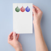 ホリデーフライヤー – クリスマスオーナメント チラシ (ハンドル)