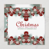 ホリデーフラクタルパーティの招待状 招待状 (正面/裏面)