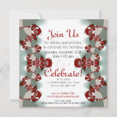 ホリデーフラクタルパーティの招待状 招待状 (裏面)