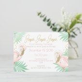 ホリデーフラミンゴディナーパーティー 招待状 (スタンド正面)