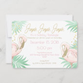 ホリデーフラミンゴディナーパーティー 招待状 (正面)