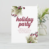 ホリデーフラワーズグリーンズホリデーパーティー招待状 招待状 (スタンド正面)
