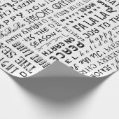 ホリデーフレーズタイポグラフィスペシャルティギフトラップ ラッピングペーパー (角)