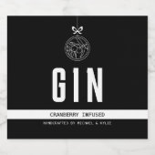 ホリデーフレーバーインフォードジン リキュールボトルラベル (シングルラベル)