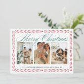 ホリデーフレームレッドフォトクリスマスカード シーズンカード (スタンド正面)