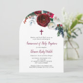 ホリデーフローラウィンターバプティスマ招待状 招待状 (スタンド正面)